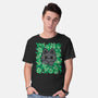 Cute Black Cat Peeking-Mens-Basic-Tee-xMorfina