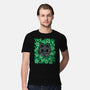 Cute Black Cat Peeking-Mens-Premium-Tee-xMorfina