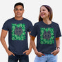 Cute Black Cat Peeking-Unisex-Basic-Tee-xMorfina