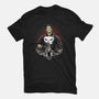 Skull Vigilante Shadow Work-Womens-Basic-Tee-Astrobot Invention