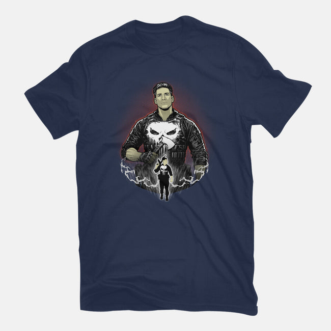Skull Vigilante Shadow Work-Mens-Heavyweight-Tee-Astrobot Invention