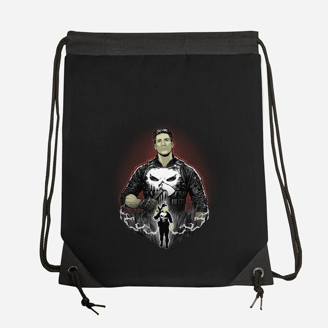 Skull Vigilante Shadow Work-None-Drawstring-Bag-Astrobot Invention