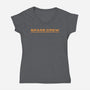 Spare Crew-Womens-V-Neck-Tee-rocketman_art