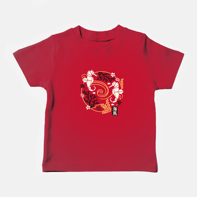 Origami Seahorse-Baby-Basic-Tee-NemiMakeit