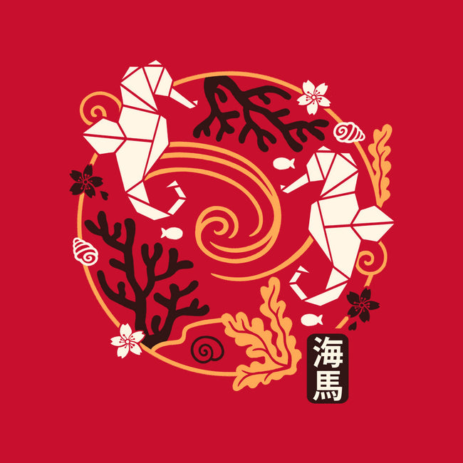 Origami Seahorse-None-Glossy-Sticker-NemiMakeit