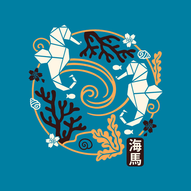 Origami Seahorse-None-Polyester-Shower Curtain-NemiMakeit