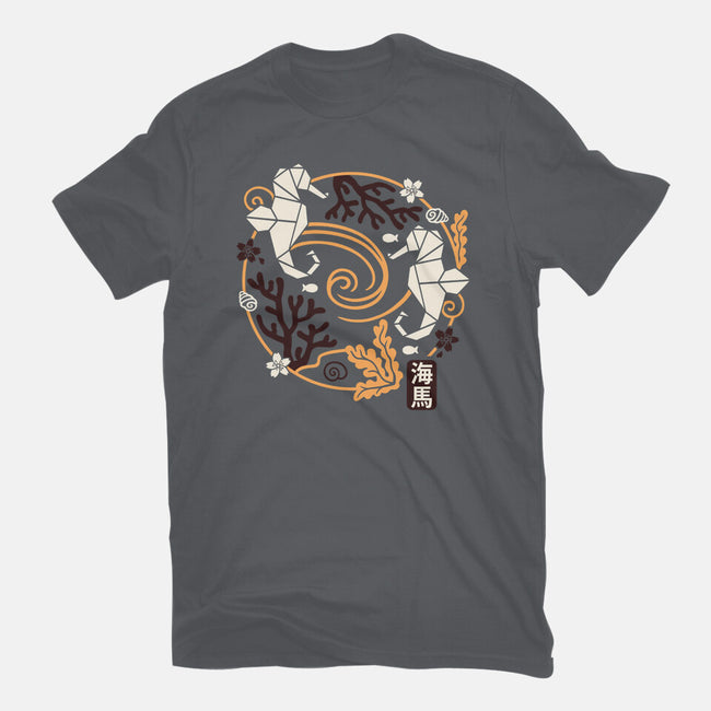 Origami Seahorse-Mens-Premium-Tee-NemiMakeit