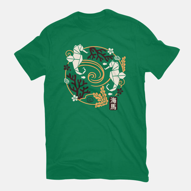 Origami Seahorse-Mens-Premium-Tee-NemiMakeit