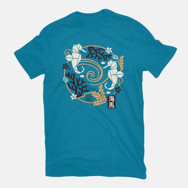 Origami Seahorse-Mens-Premium-Tee-NemiMakeit