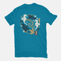 Origami Seahorse-Womens-Basic-Tee-NemiMakeit