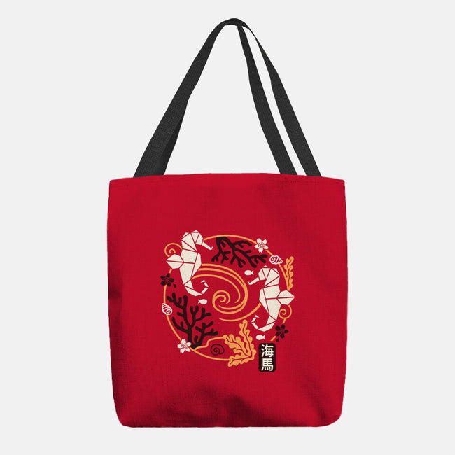Origami Seahorse-None-Basic Tote-Bag-NemiMakeit