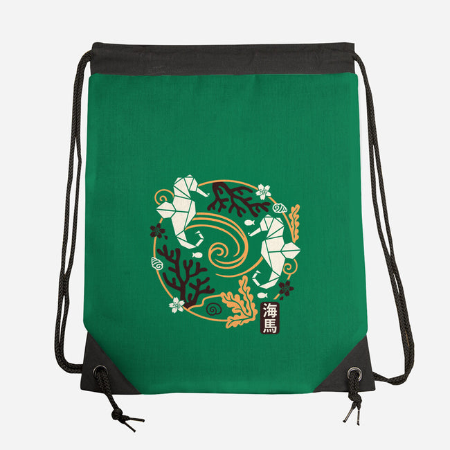 Origami Seahorse-None-Drawstring-Bag-NemiMakeit