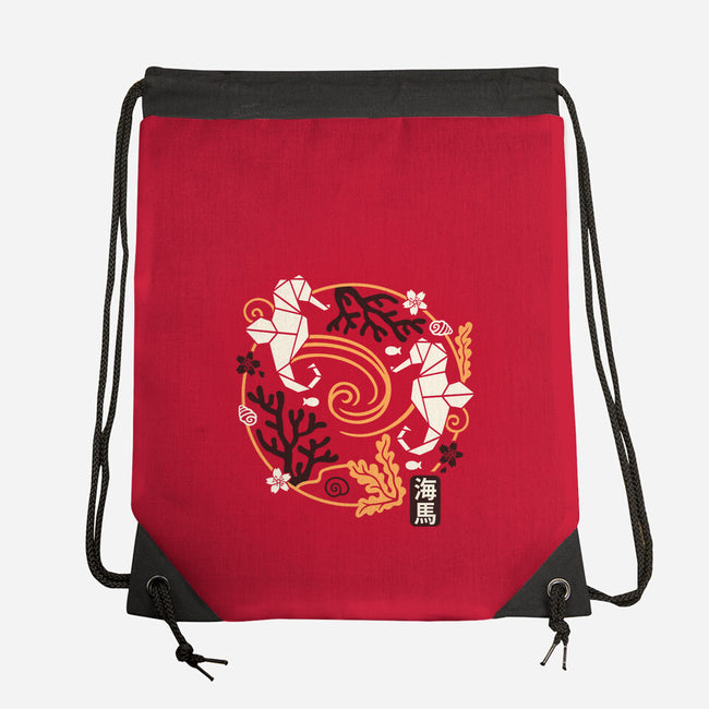 Origami Seahorse-None-Drawstring-Bag-NemiMakeit