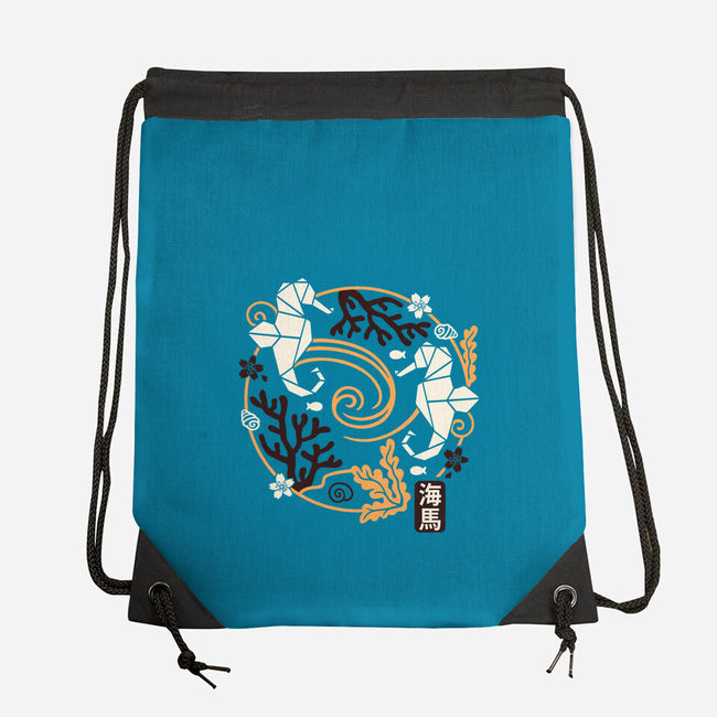 Origami Seahorse-None-Drawstring-Bag-NemiMakeit