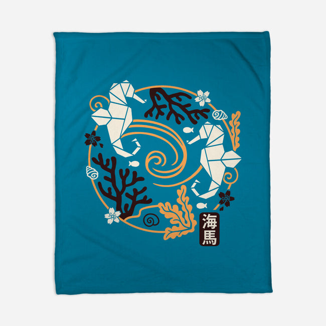 Origami Seahorse-None-Fleece-Blanket-NemiMakeit