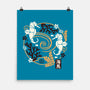 Origami Seahorse-None-Matte-Poster-NemiMakeit