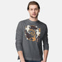 Origami Seahorse-Mens-Long Sleeved-Tee-NemiMakeit