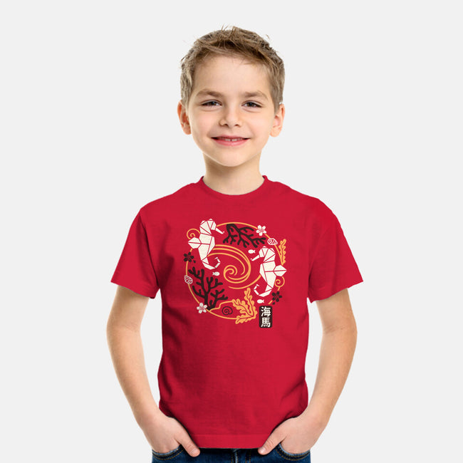 Origami Seahorse-Youth-Basic-Tee-NemiMakeit