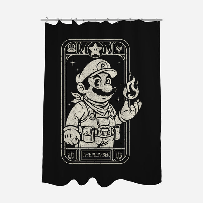 The Plumber Card-None-Polyester-Shower Curtain-Eoli Studio
