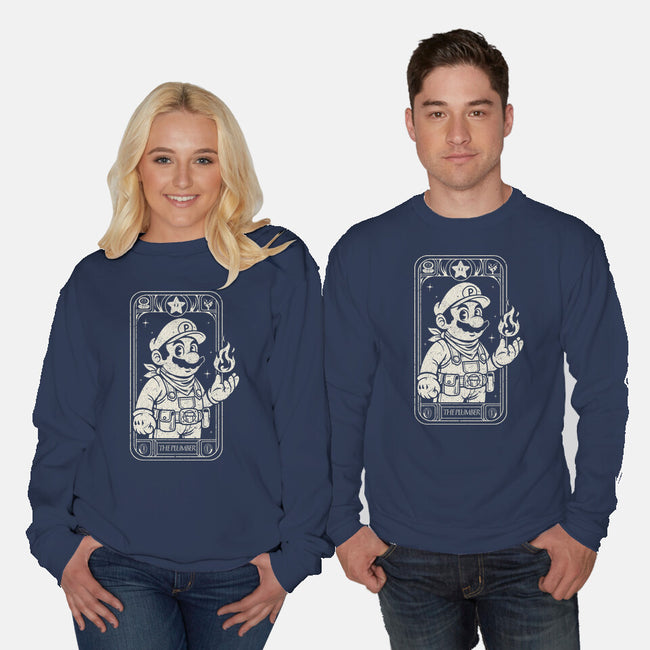 The Plumber Card-Unisex-Crew Neck-Sweatshirt-Eoli Studio