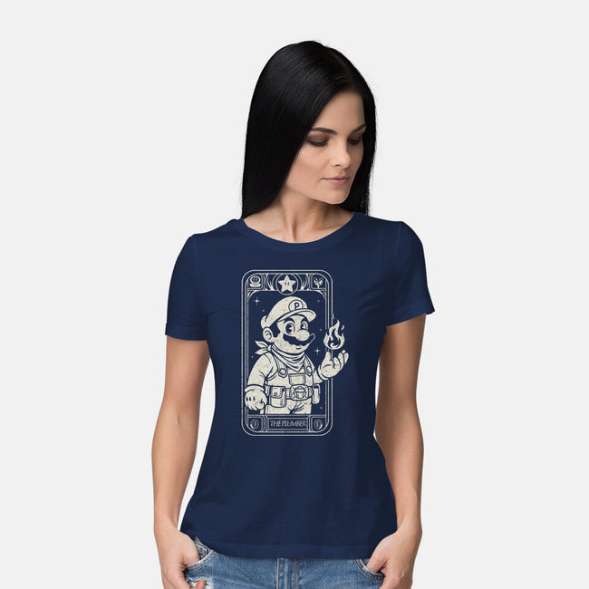The Plumber Card-Womens-Basic-Tee-Eoli Studio