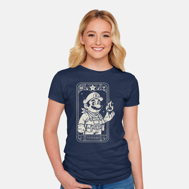 The Plumber Card-Womens-Fitted-Tee-Eoli Studio