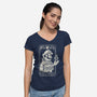 The Plumber Card-Womens-V-Neck-Tee-Eoli Studio