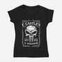 Old Fashioned Whoopin-Womens-V-Neck-Tee-glitchygorilla