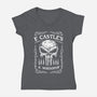 Old Fashioned Whoopin-Womens-V-Neck-Tee-glitchygorilla