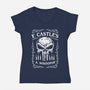 Old Fashioned Whoopin-Womens-V-Neck-Tee-glitchygorilla