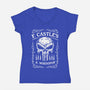 Old Fashioned Whoopin-Womens-V-Neck-Tee-glitchygorilla