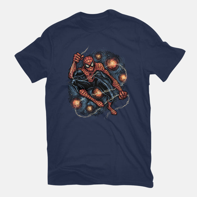Starry Night Swing-Unisex-Basic-Tee-glitchygorilla