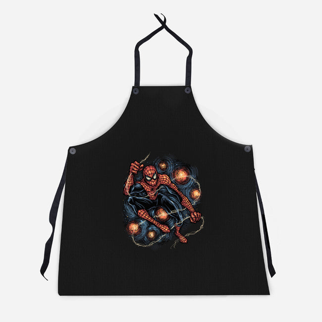 Starry Night Swing-Unisex-Kitchen-Apron-glitchygorilla