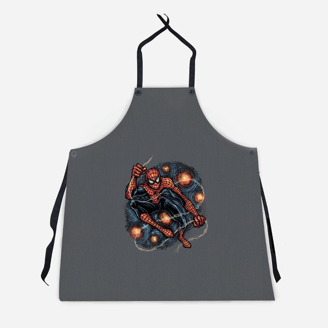Starry Night Swing-Unisex-Kitchen-Apron-glitchygorilla