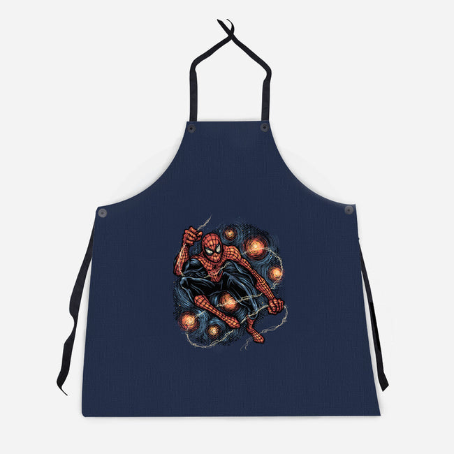 Starry Night Swing-Unisex-Kitchen-Apron-glitchygorilla