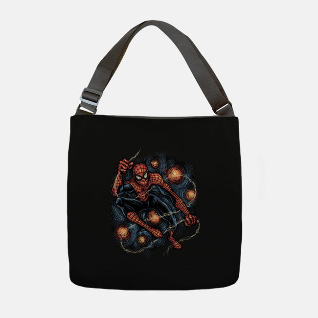 Starry Night Swing-None-Adjustable Tote-Bag-glitchygorilla