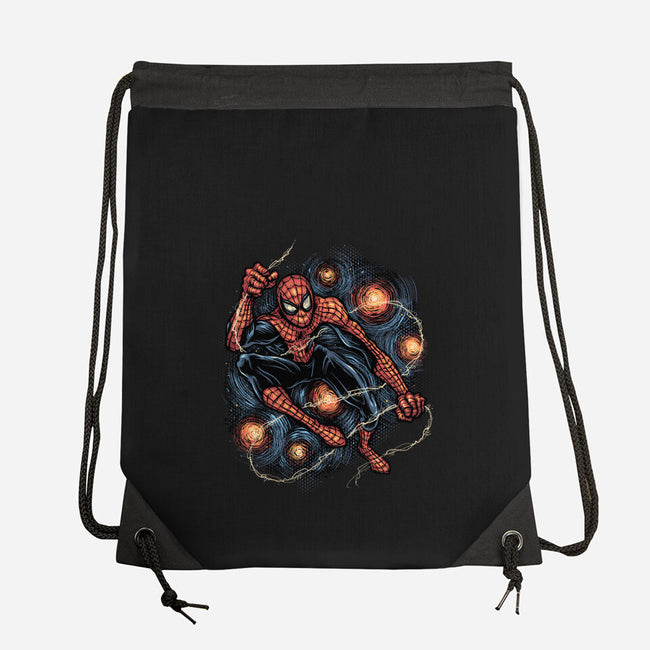Starry Night Swing-None-Drawstring-Bag-glitchygorilla