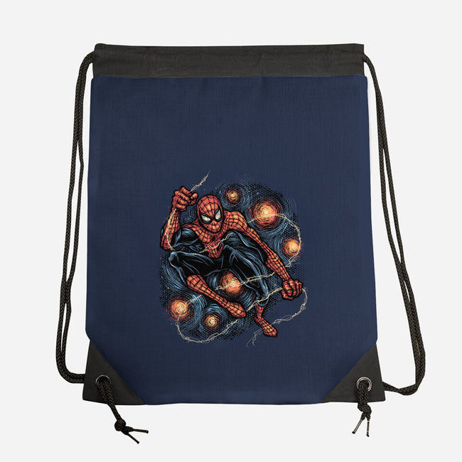 Starry Night Swing-None-Drawstring-Bag-glitchygorilla