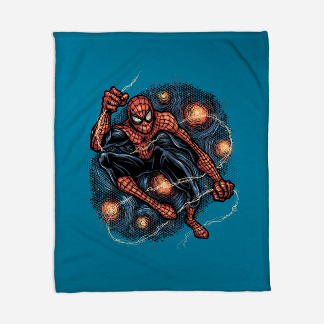 Starry Night Swing-None-Fleece-Blanket-glitchygorilla