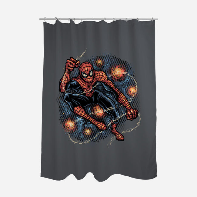 Starry Night Swing-None-Polyester-Shower Curtain-glitchygorilla