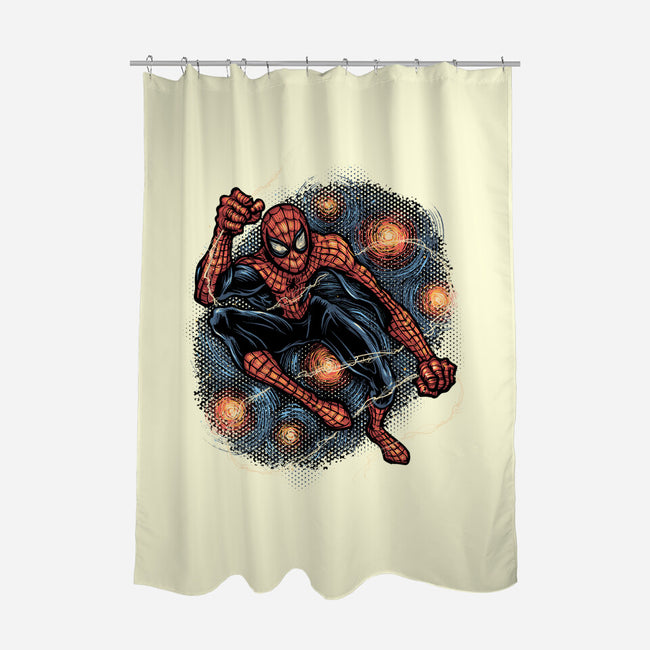 Starry Night Swing-None-Polyester-Shower Curtain-glitchygorilla