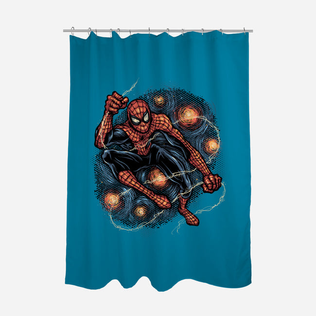 Starry Night Swing-None-Polyester-Shower Curtain-glitchygorilla