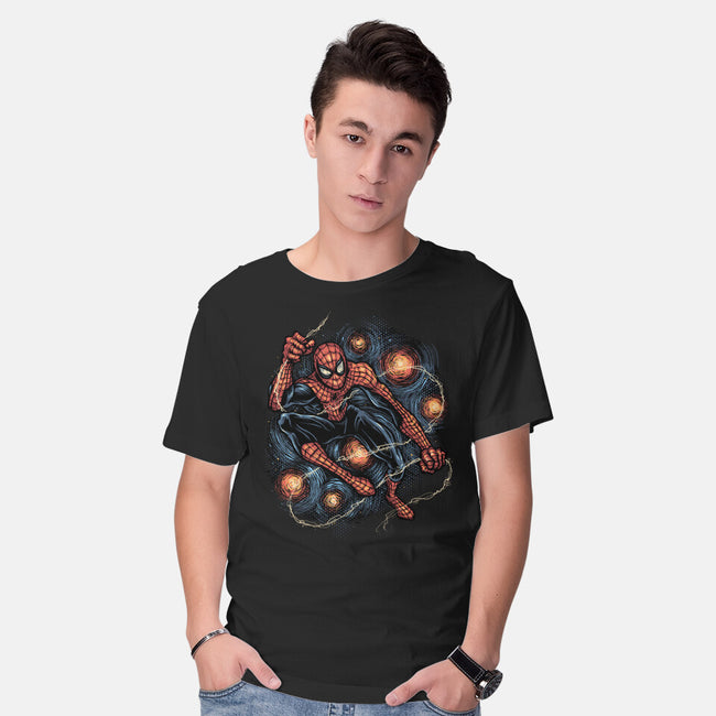 Starry Night Swing-Mens-Basic-Tee-glitchygorilla