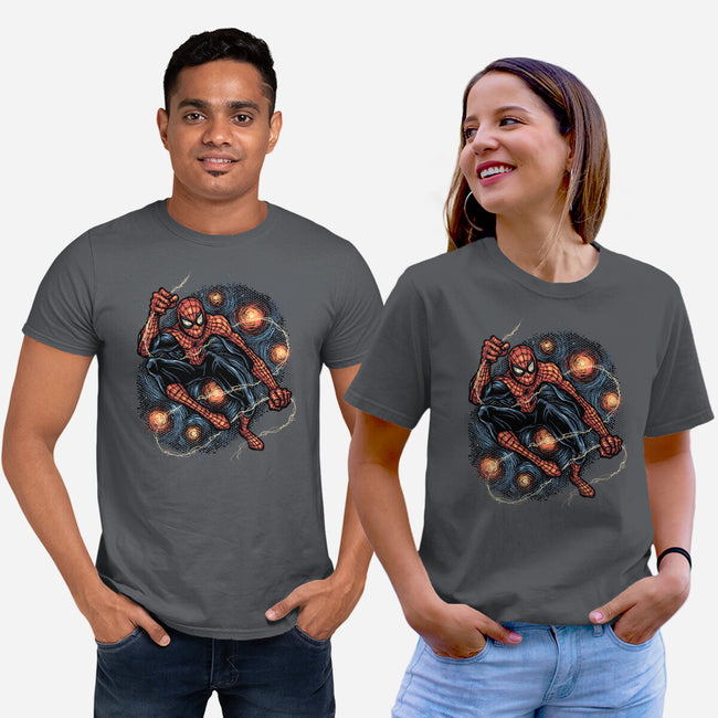 Starry Night Swing-Unisex-Basic-Tee-glitchygorilla