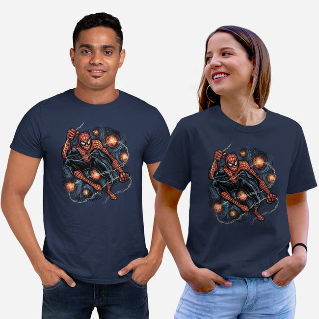Starry Night Swing-Unisex-Basic-Tee-glitchygorilla