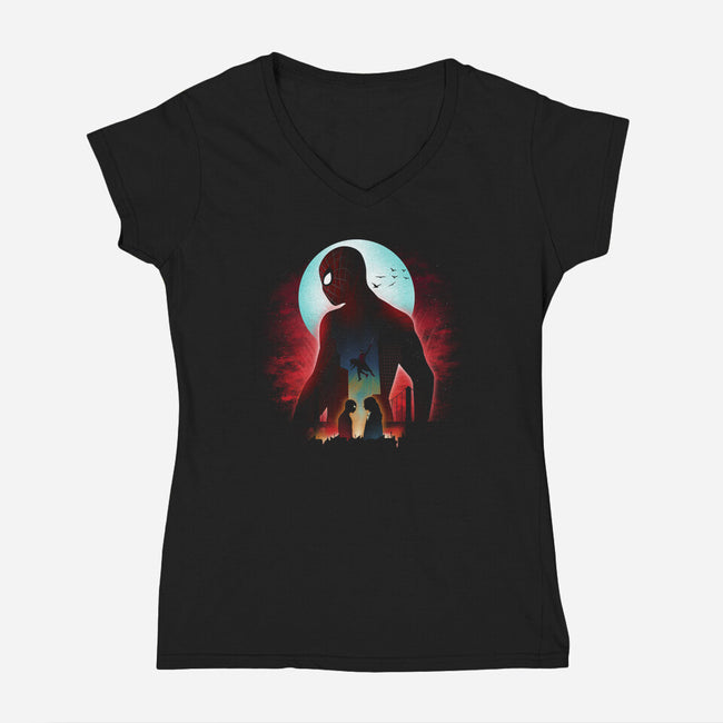 Brand New Night-Womens-V-Neck-Tee-dandingeroz