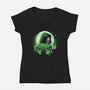 The Emperor Doom-Womens-V-Neck-Tee-dandingeroz