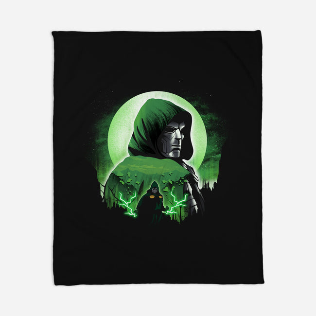 The Emperor Doom-None-Fleece-Blanket-dandingeroz