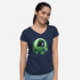 The Emperor Doom-Womens-V-Neck-Tee-dandingeroz