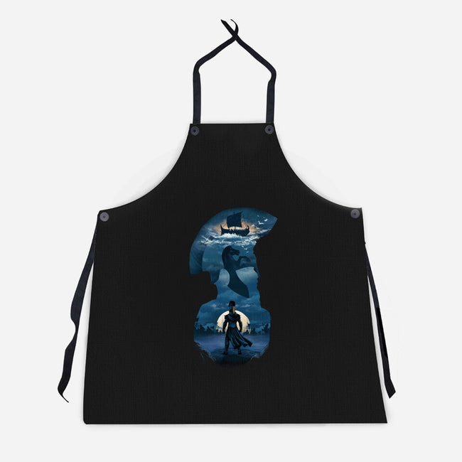 The Legendary Greek King-Unisex-Kitchen-Apron-dandingeroz